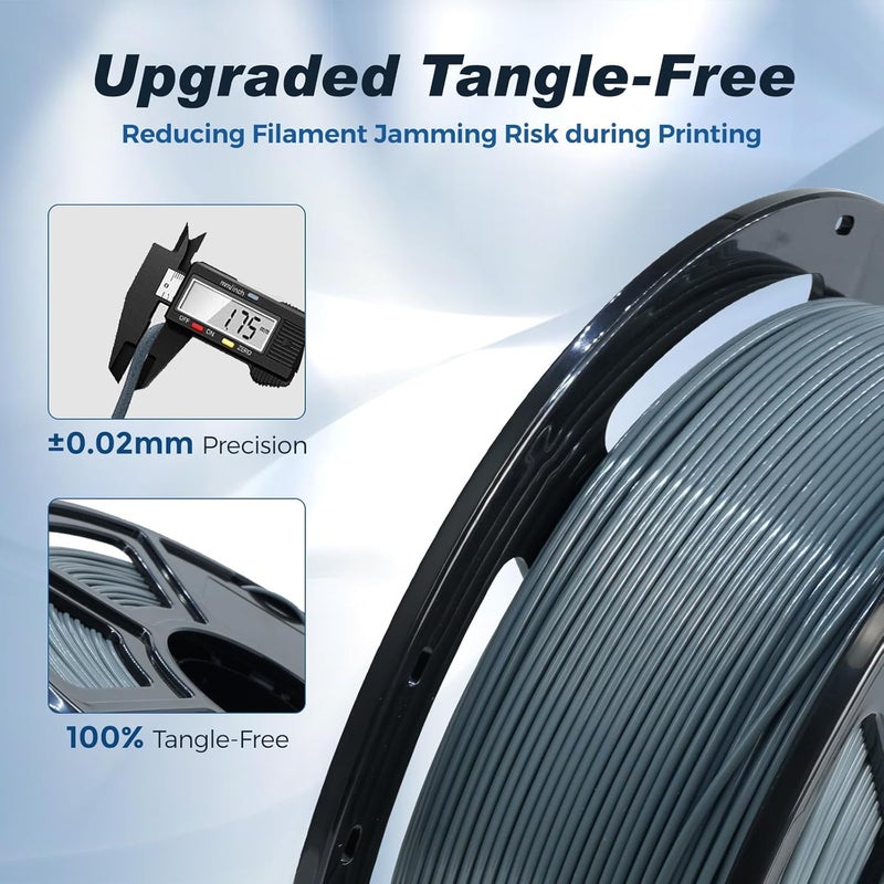 FLASHFORGE Rapid PLA Filament 1.75mm Iron Grey, 500mm/s High Speed Printing, 3D Printer Filament 1kg Spool, Dimensional Accuracy +/- 0.02mm, Enjoy Exceptional Print Quality - Image 5